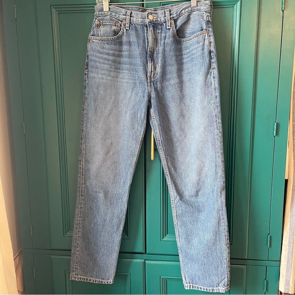 Etica Finn Slim Straight High Waist Jeans Classic Blue Women's Jeans Sz 29 - Picture 2 of 8